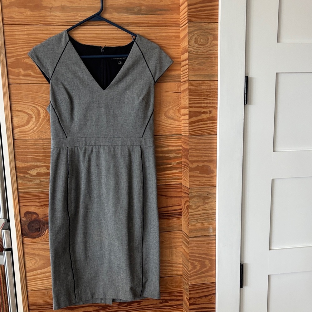 Banana Republic Gray Midi Dress
